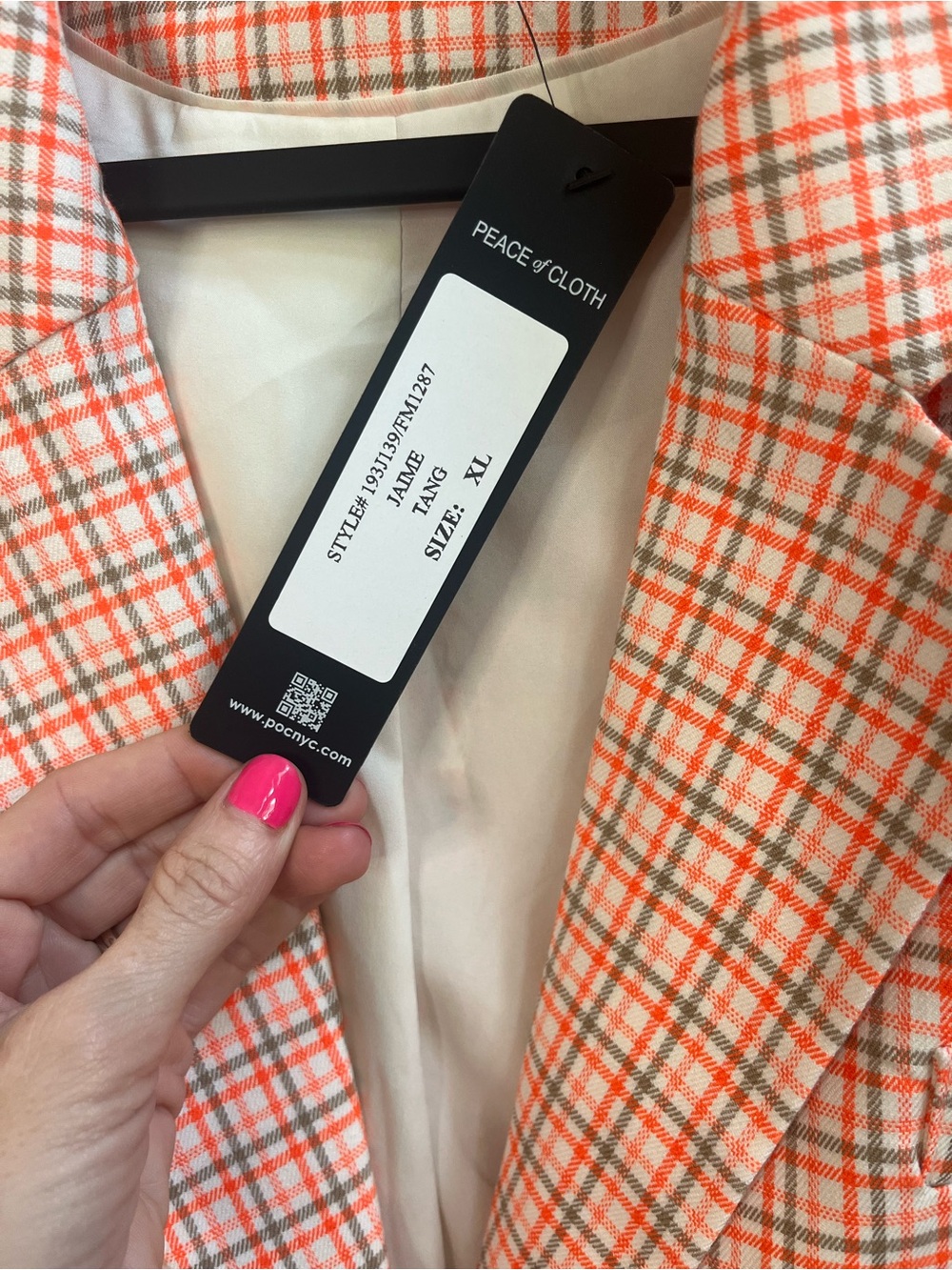 Peace of Cloth Plaid Blazer | NWT | XL - Picture 6 of 12